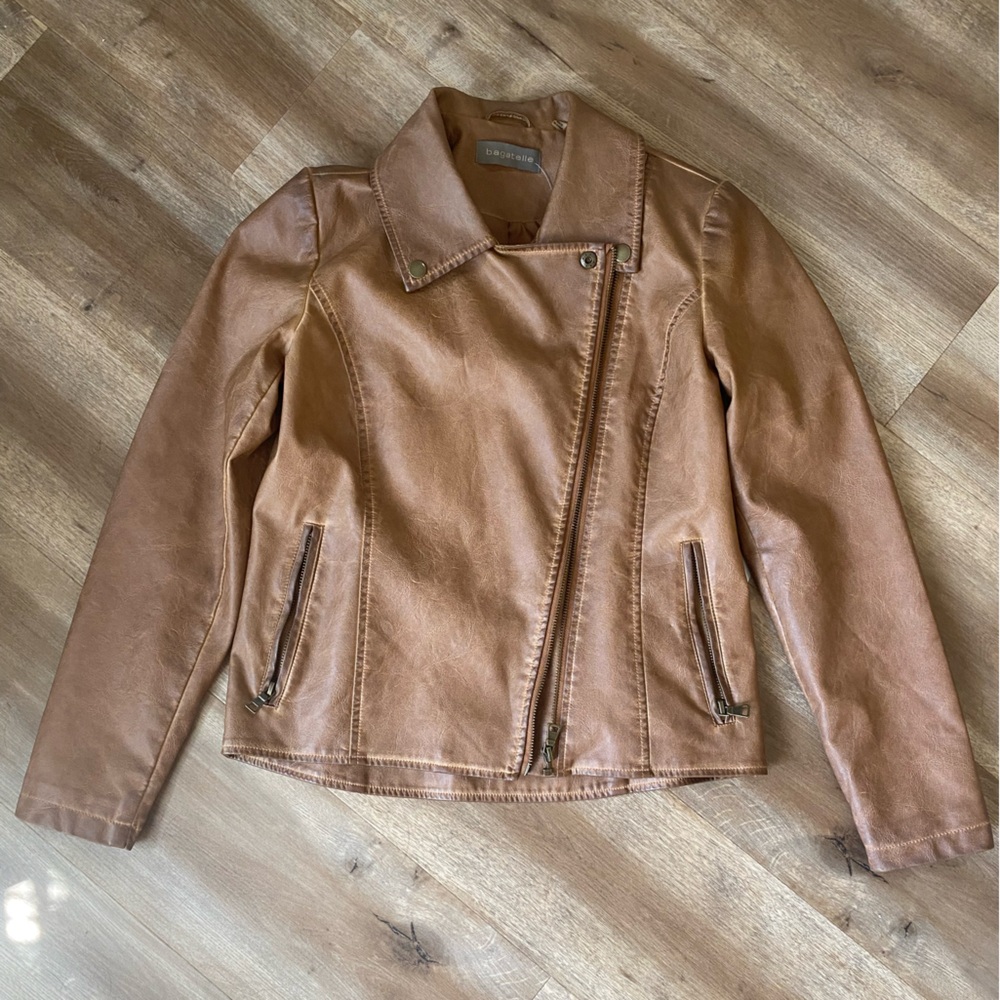 Bagatelle Women Brown Faux Leather Jacket